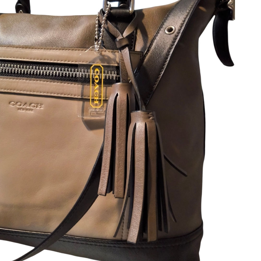 Coach Legacy Rory Colorblock Leather Satchel with Shoulder Strap - Picture 3 of 16
